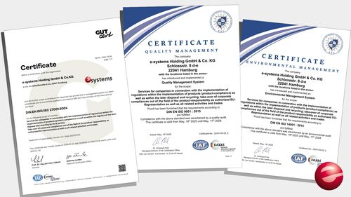 Certificats de la société take-e-way